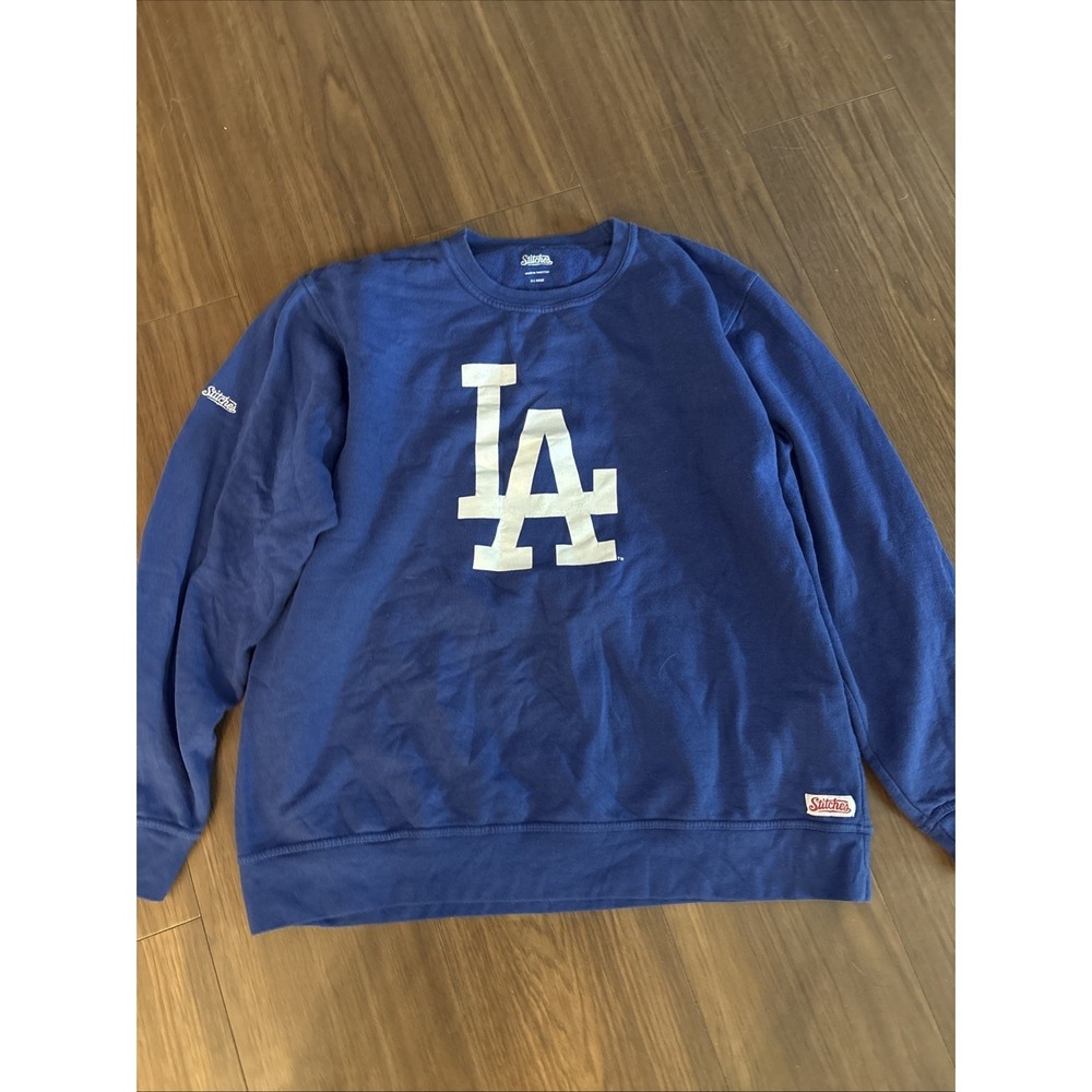Los Angeles Dodgers Stitches Crewneck Sweatshirt Mens XL Royal Blue MLB Pullover